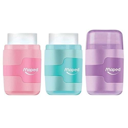 Maped Connect Pastel Çift Delikli Silgili Kalemtraş