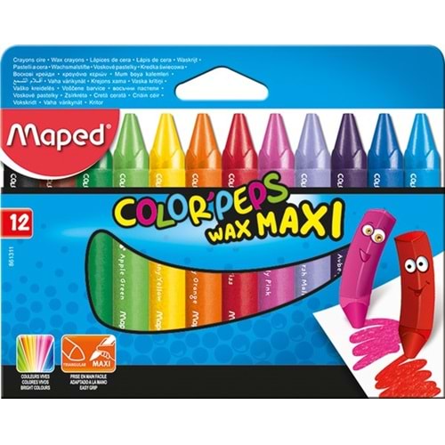 Maped Colorpeps Jumbo Mum Boya Wax Maxi 12 renk