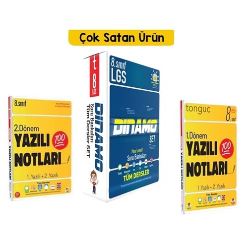 Tonguç 8. Sınıf Dinamo Set ve 1. Dönem 2. Dönem Yazılı Notları