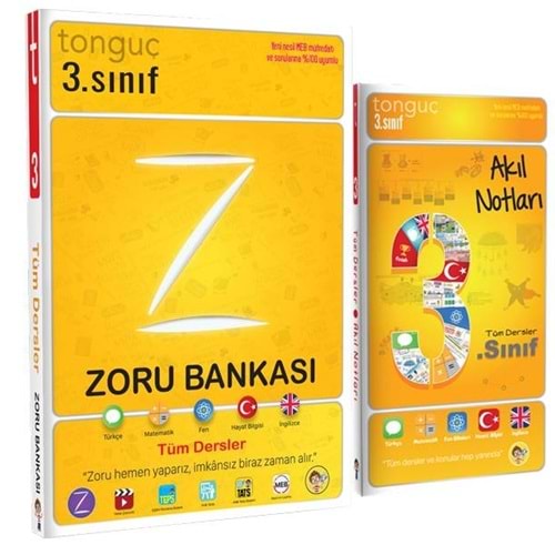 Tonguç 3. Sınıf Tüm Dersler Zoru Bankası ve Akıl Notları