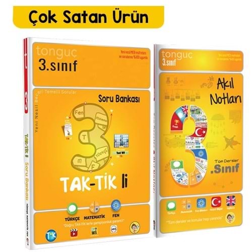 Tonguç Taktikli 3. Sınıf Tüm Dersler Soru Bankası ve Akıl Notları