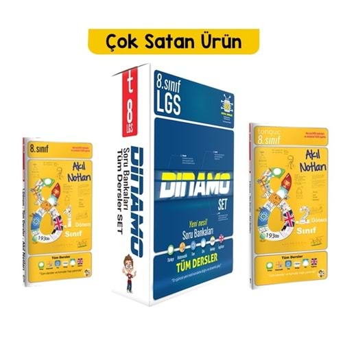 Tonguç 8. Sınıf Dinamo Seti ile 1. ve 2. Dönem Akıl Notları