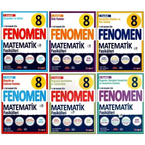 Fenomen 8. Sınıf Fasikül Seti Matematik 6 Kitap