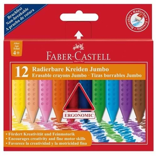 Faber-Castell Grip Jumbo Mum Boya 12 Renk