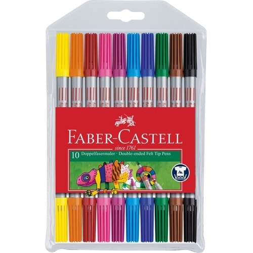 Faber Castell Çift Uçlu Keçeli Kalem Seti 10 Renk