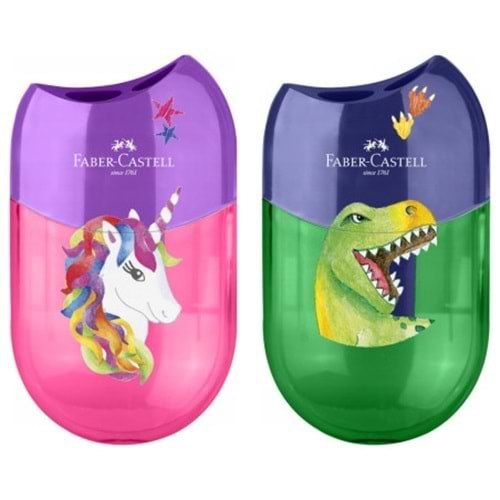 Faber-Castell Sharpener Dino/Unicorn NEW