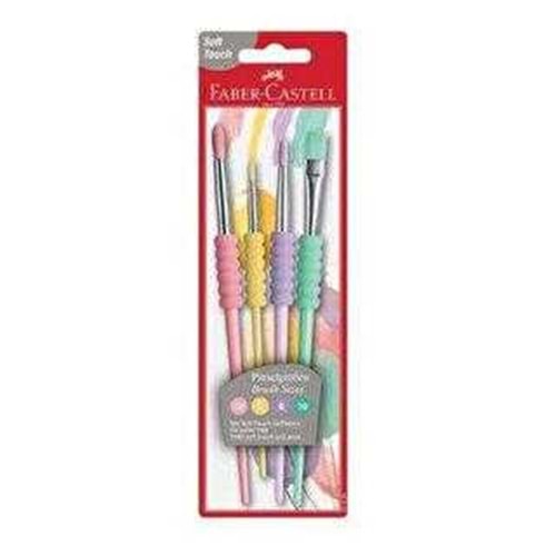 Faber Castell Soft Touch Fırça Seti 4’lü 181620 Pastel Renkler