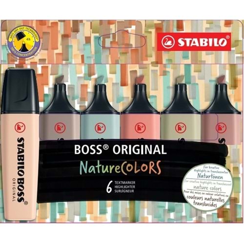 Boss Nature Colors 6'lı Fosforlu Kalem Set / 51001583