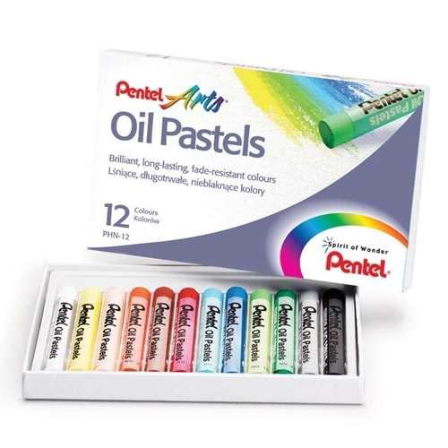 Pentel - Arts Yağlı Pastel Boya 12 Renk