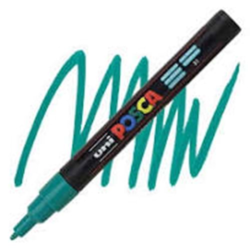 Uni Posca Su Bazlı Poster Markörü 0.9-1.3 Mm Zümrüt PC-3M