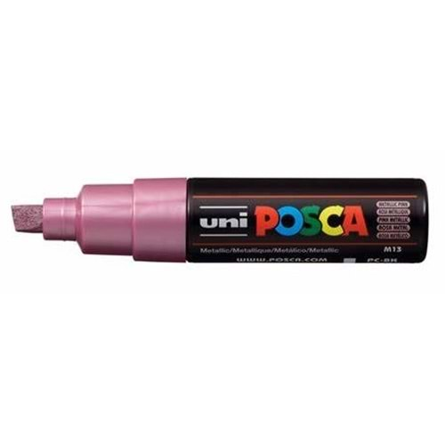 Uni Posca PC-8K Boyama Markörü 8 mm Kesik Uç METALİK PEMBE