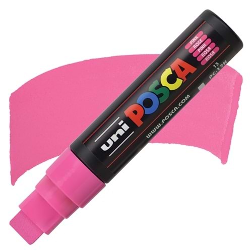 Uni Posca 15.0 Su Bazlı Poster Markörü Pembe Pc-17K