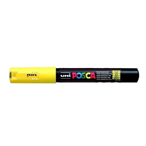 Uni Posca 0.7 Su Bazlı Poster Markörü Yellow Pc-1m