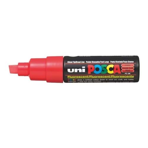 Uni Posca 8.0 Su Bazlı Poster Markörü F.red Pc-8k