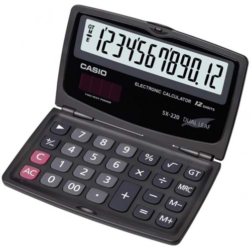 Casio SX-220 Cep Tipi Pratik Hesap Makinesi 12 Hane