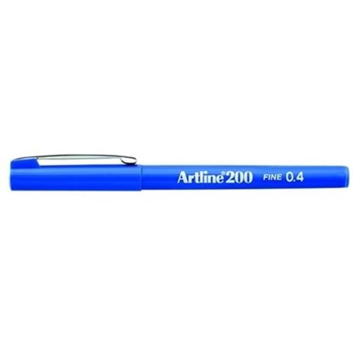 Artline 200N Fine Keçe Uçlu Yazı Kalemi Uç 0.4 Mm Mavi