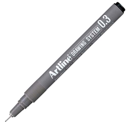 Artline Çizim Kalemi Siyah 03 Uçlu