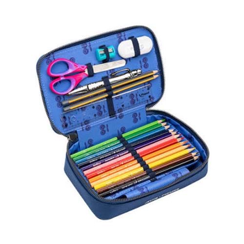 Colorful Pencil Case Okul Kızı Desen