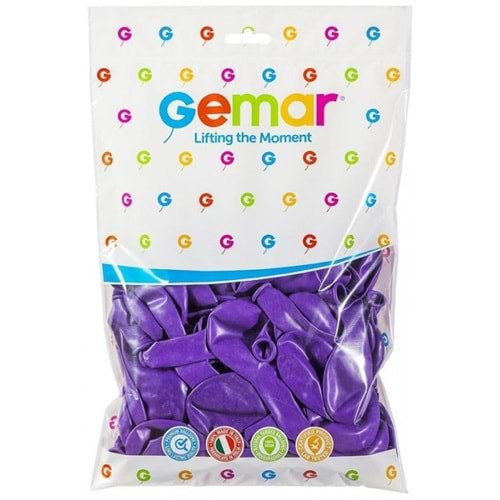 Gemar Pastel Koyu Mavi 100'lü paket 26cm / 10'' - Mor #010 - G90