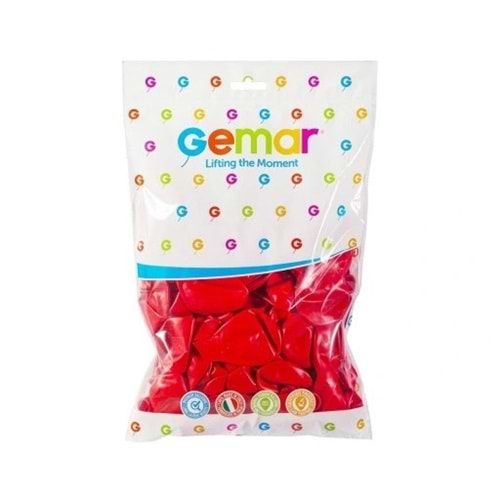 Gemar Pastel Koyu Mavi 100'lü paket 26cm / 10'' - Kırmızı #010 - G90