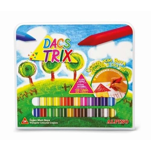 Alpino Da-127 Dacstrık Üçgen Mum Boya 24'Lü Kutu