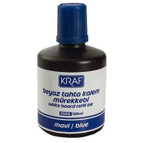 Kraf 100 Ml Beyaz Tahta Kalem Mürekkebi Mavi