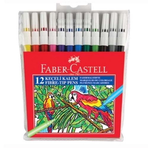 Faber Castell Yıkanabilir Keçeli Kalem 12 li