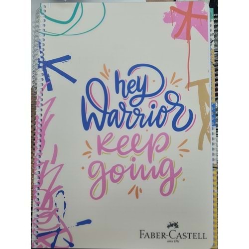 Faber Castell Grafiti PP Kapak Spiralli 80 Yp A/4 Kareli Defter