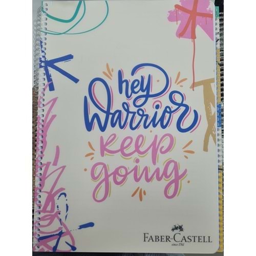 Faber Castell Grafiti PP Kapak Spiralli 100 Yp A/4 Kareli Defter