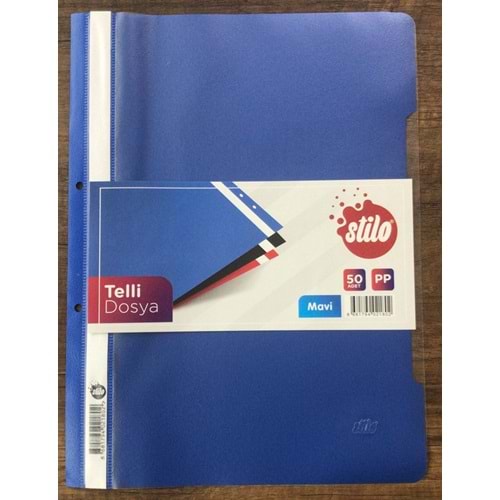 Stilo Telli Dosya 50li Paket Mavi