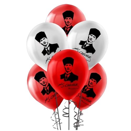 Hilal Pastel Balon Baskılı 100lü Atatürk