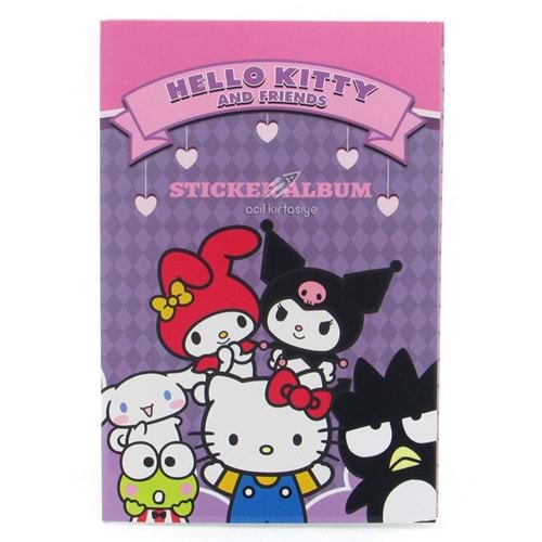 Smario Sticker Book 24 * 17 cm 16 SayfaHello Kitty And Friends Sticker Kitabı
