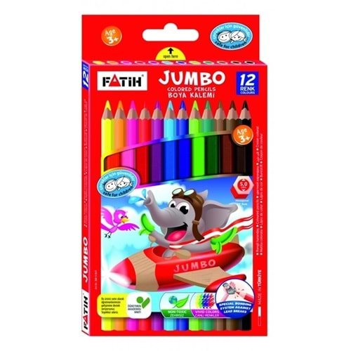 FATİH 12 Lİ KURU BOYA JUMBO BOY