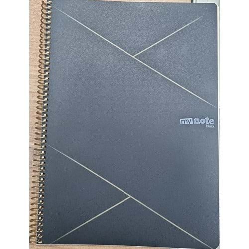 Umur Mynote Flex Black A4 Pp Kapak Spiralli Defter Çizgili 80 Yp Myn-fb-a4-100k