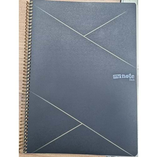 Umur Mynote Flex Black A4 Pp Kapak Spiralli Defter Kareli 100 Yp Myn-fb-a4-100k