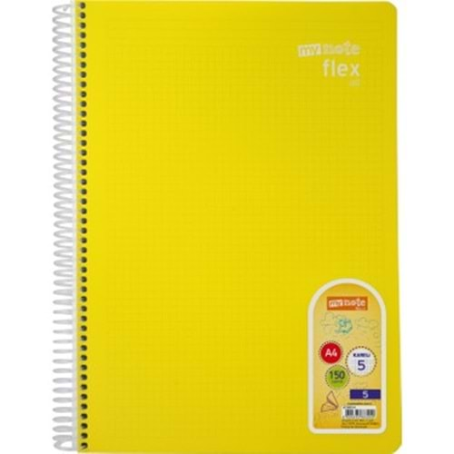 Umur Mynote Flex Konulu A4 Pp Kapak Spiralli Defter 4+1 Bölmeli 150 Yp Mfxko-4+1-150