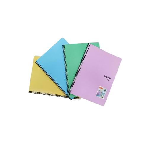 Mynote Flex Spiralli Sert kapak A4- 96 Yaprak Çizgili Defter
