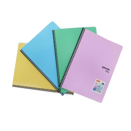 Mynote Flex Spiralli Sert kapak A4- 96 Yaprak Kareli Defter