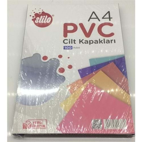 Stilo A/4 PVC Cilt Kapakları Şeffaf 100 lü Paket