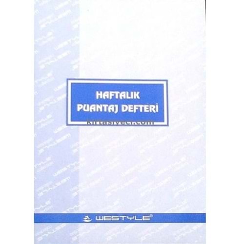 Haftalık Puantaj Defteri 26 Yaprak