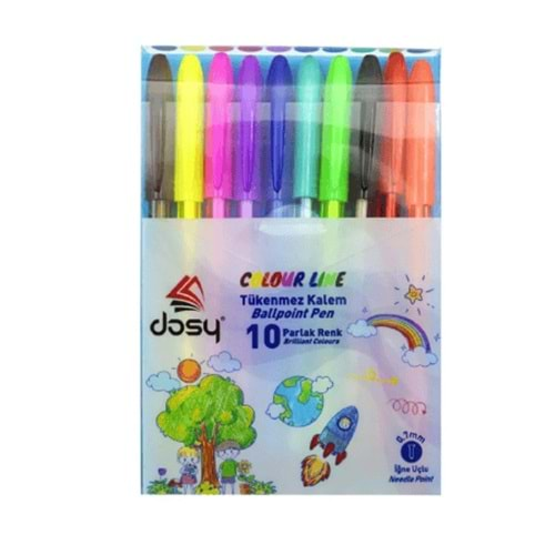 Dosy Colour Line 0.7 mm 10 lu Karışık