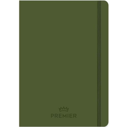 KESKİN DEFTER PREMİER HAKİ 17x24 CİLTLİ 96 YP. ÇİZGİLİ LASTİKLİ 410644