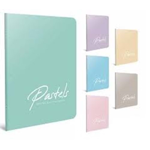 Gıpta Pastels A6 80 Yaprak Çizgili Tel Dikişli Plastik Kapaklı Defter