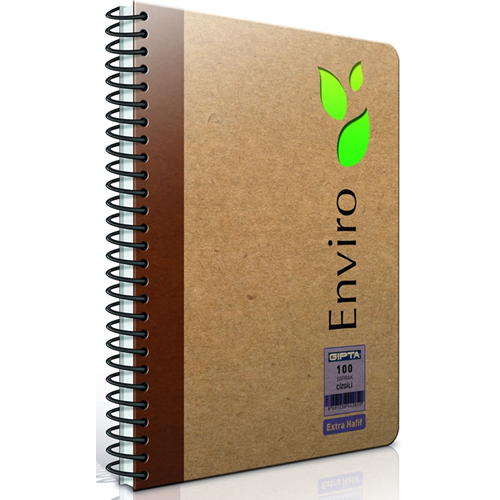 GIPTA ENVİRO SPİRALLİ SERT KAPAK DEFTER 17X24 100 YP