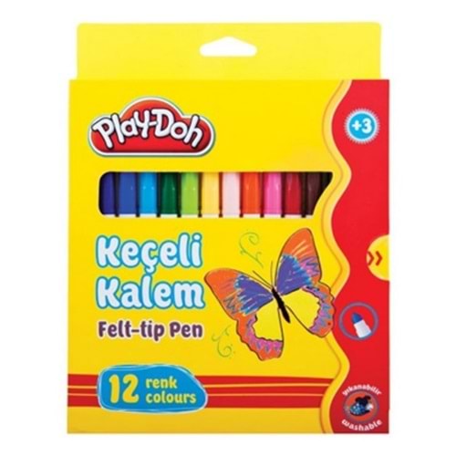 Play-Doh 12 Renk Keçeli Kalem Karton Kutu 5mm