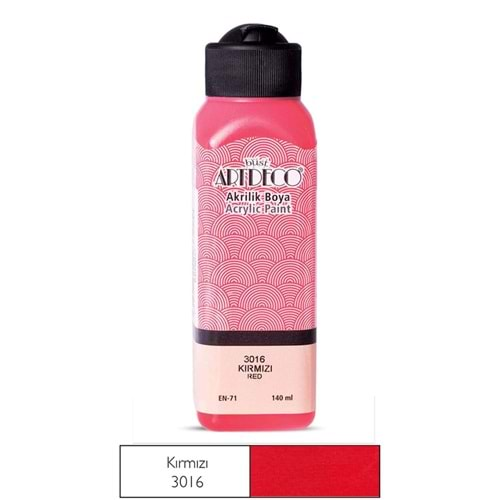 Artdeco Akrilik Boya 140 ml Kırmızı