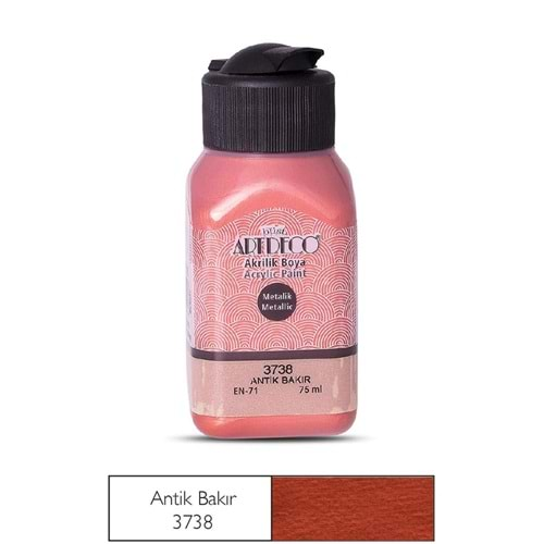 Artdeco Akrilik Boya Metalik 75 Ml Antik Bakır 3738