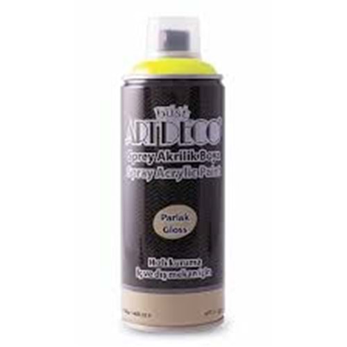 ARTDECO AKRİLİK SPREY BOYA 400 ML FOSFORLU NEON SARI 910