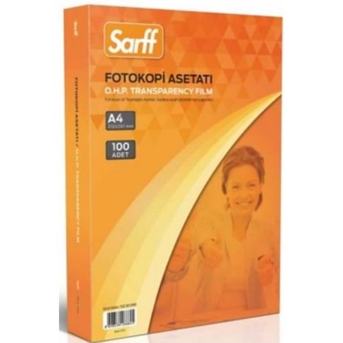 Sarff A4 Fotokopi ve Laser Asetatı 100 Lü Paket