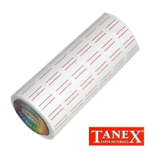Tanex Beyaz Fiyat Etiketi 12x21 mm 6 Adet Rulo